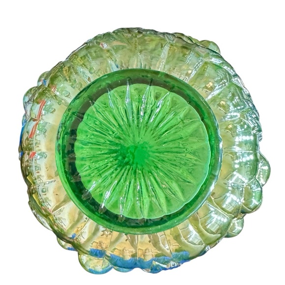 Vintage Imperial Glass Co. Green Carnival Glass Grape Decanter - Picture 8 of 8